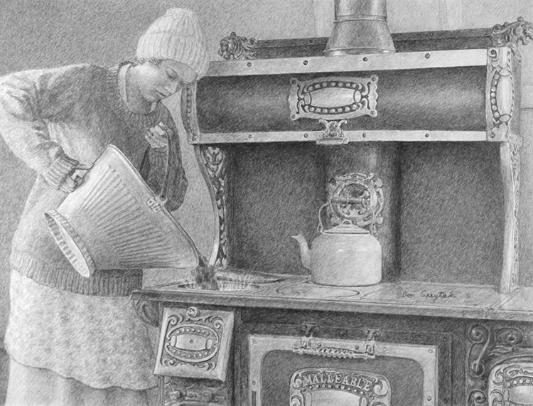 Putting Coal In Stove